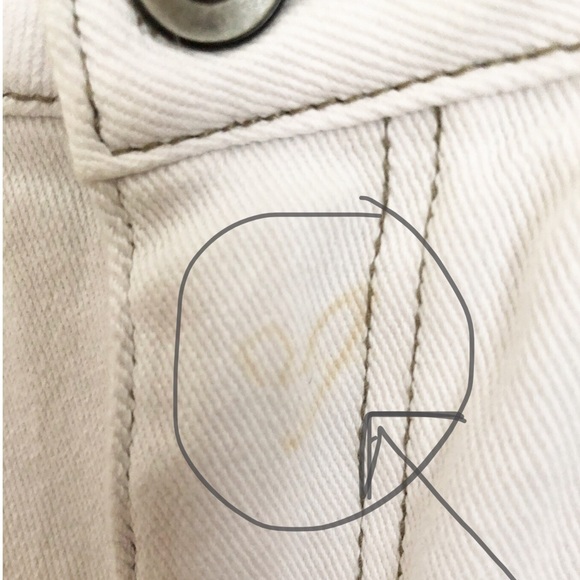 Luxe Moda Frayed Hem Embellished Jeans White Sz 4 - Picture 10 of 11